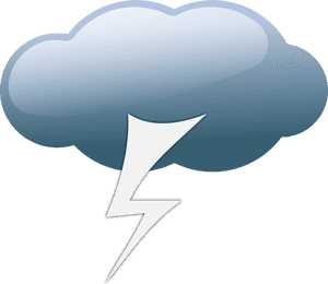Weather Symbols 6 Clip Arts - Thunderstorm Weather Symbol, HD Png Download PNG image with transparent background