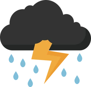 Thunderstorm Icon Graphic PNG Image