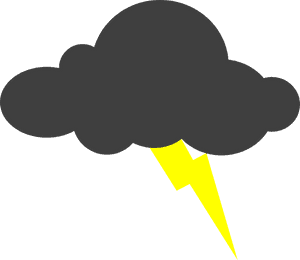 Lightning, Clouds, Thunderstorm, Bolt, Storm, Strike - Lightning Cloud Cartoon Png, Transparent Png PNG