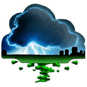 Thunderstorm Over City PNG 06202024 PNG image with transparent background