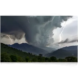 Thunderstorm Over Mountains Png Qoe26 PNG Image