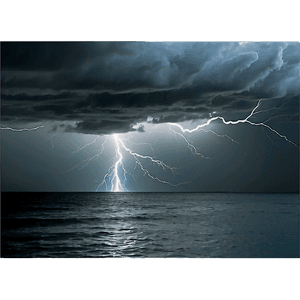 Thunderstorm Over Ocean PNG 06202024 PNG image with transparent background