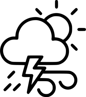 Thunderstorm Weather Icon PNG Image