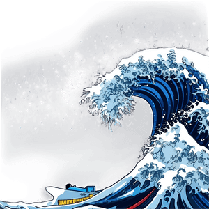 Tidal Wave Art PNG uot PNG with transparent background