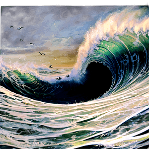 Tidal Wave Disaster PNG wxv2 PNG with transparent background