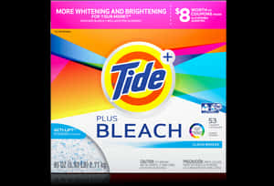 Tide Plus Bleach Laundry Detergent Packaging PNG image with transparent background