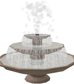 Tiered Water Fountain Graphic PNG Image