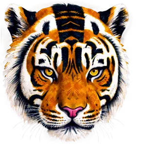 Tiger Face In Tribal Style Png 06252024 PNG Image