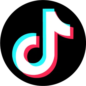 Tik Tok Logo Black Background PNG Image