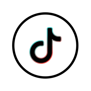 Tik Tok Logo Gradient Background PNG Image