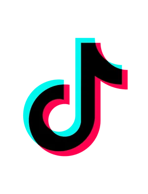 Tik Tok Logo Neon Glow PNG Image