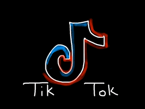 Tik Tok Logo Neon Style PNG image with transparent background