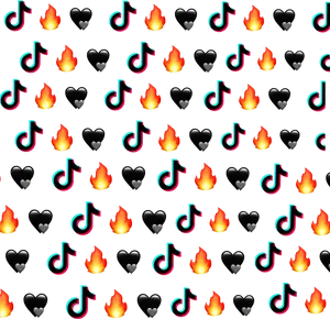 Tik Tok Pattern Background PNG Image