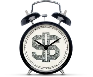 Time Is Money Alarm Clock PNG Image