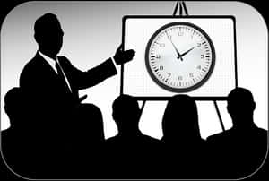 Time Management Presentation Silhouette PNG image with transparent background