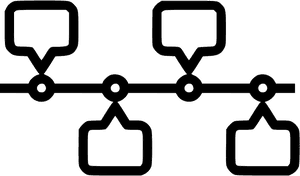 Timeline Flowchart Graphic PNG image with transparent background