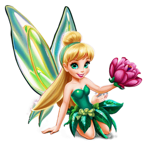 Tinkerbell and Flowers PNG 06112024 PNG image with transparent background