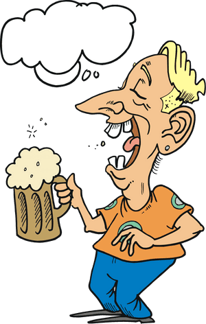 Cartoon Drunk Man - Funny Birthday Invitation Templates, HD Png Download PNG image with transparent background