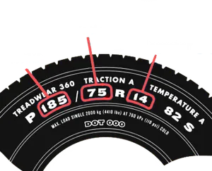 Tire Specification Labels PNG Image