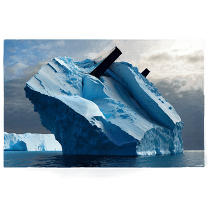 Titanic Iceberg Collision PNG 05212024 PNG image with transparent background