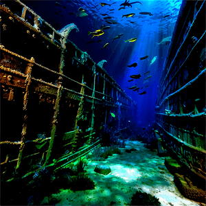 Titanic Underwater Wreck PNG mlr PNG image with transparent background