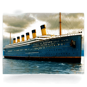 Titanic Vintage Poster PNG clq PNG image with transparent background