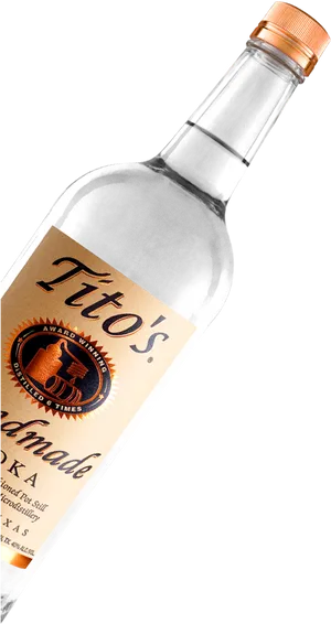 Titos Handmade Vodka Bottle PNG Image