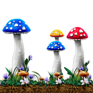 Toadstool Trio PNG 4 PNG
