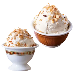 Toasted Coconut Ice Cream Sundae Png Cwq PNG Image