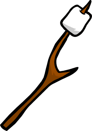 Toasted Marshmallowon Stick PNG image with transparent background
