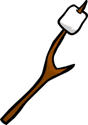 Toasted Marshmallowon Stick PNG Image