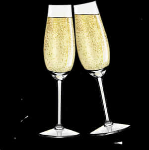 Champagne Glass New Year - New Year Champagne Png, Transparent Png PNG