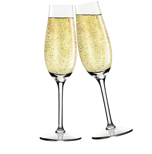 Toasting Champagne Flutes PNG Image