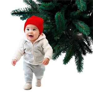 Toddler And Christmas Tree Png 06112024 PNG Image