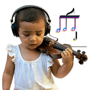 Toddler and Music PNG 06112024 PNG with transparent background