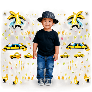 Toddler in Hat PNG hcr22 PNG with transparent background