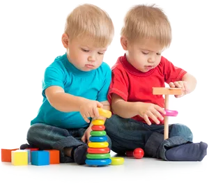 Toddlers Playing With Toys PNG Image