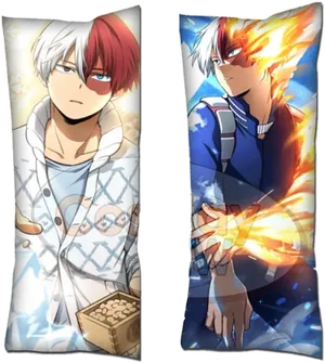 Todoroki Shoto Dual Sides Body Pillow PNG Image