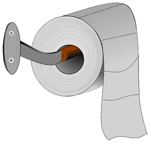 Toilet Paper Rollon Holder Illustration PNG image with transparent background