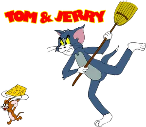 Tomand Jerry Chase Scene PNG Image