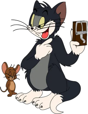 Tomand Jerry Classic Pose PNG Image