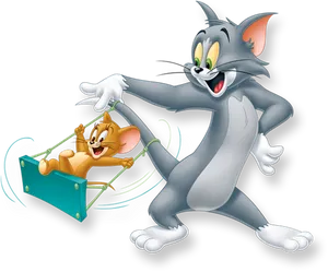 Tomand Jerry Classic Pose PNG Image