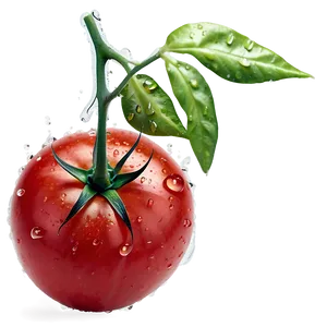 Tomato With Water Drops Png Skv19 PNG Image