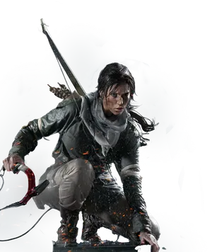 Tomb Raider Action Pose PNG Image