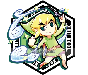 Toon Link Stylized Artwork PNG Image