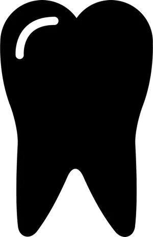 Tooth Silhouette Graphic PNG Image