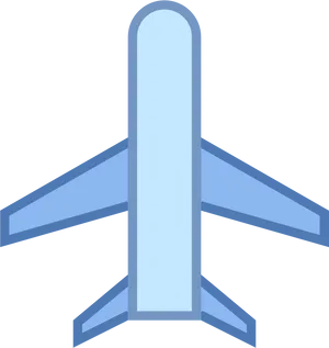 Top Down Airplane Graphic PNG Image