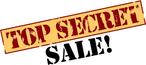 Top Secret Sale Banner PNG Image