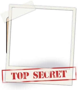 Top Secret Stampon Polaroid Frame PNG Image