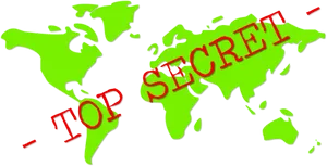 Top Secret World Map PNG Image